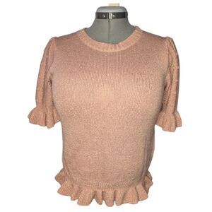 Women's Blu Pepper Blush Pink Knit Sweater, Size Medium